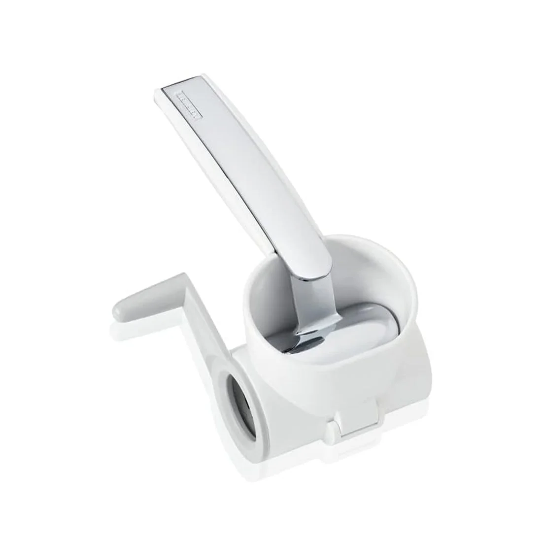 Cheese mill for easy grating, dishwasher safe, ambidextrous use leifheit