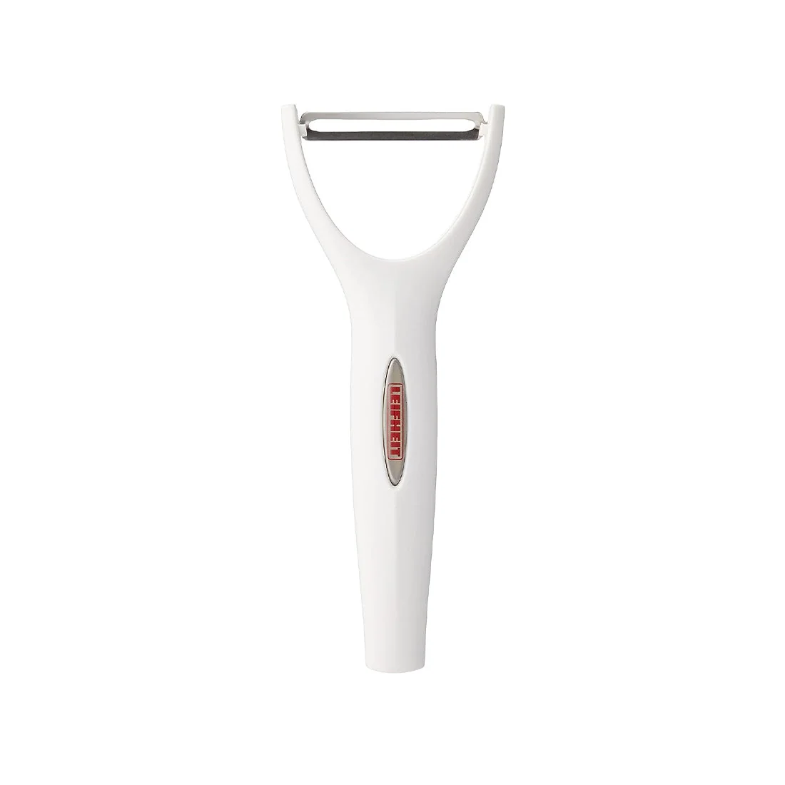 Y-Peeler with Non-Slip Soft Grip Handle, White and Red, leifheit