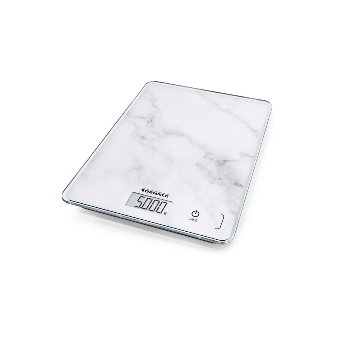 Compact Digital Kitchen Scale 5kg, Marble, Slim Design