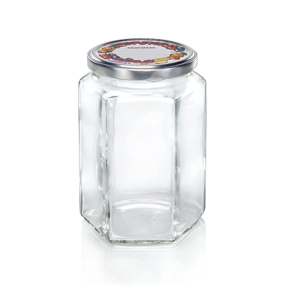 Hexagonal Glass Preserving Jar 770ml with Screw Cap, Leifheit