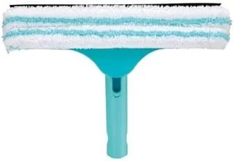 Hand Window Wiper Plus 3 with Microfiber Head for Streak-Free Cleaning, leifheit