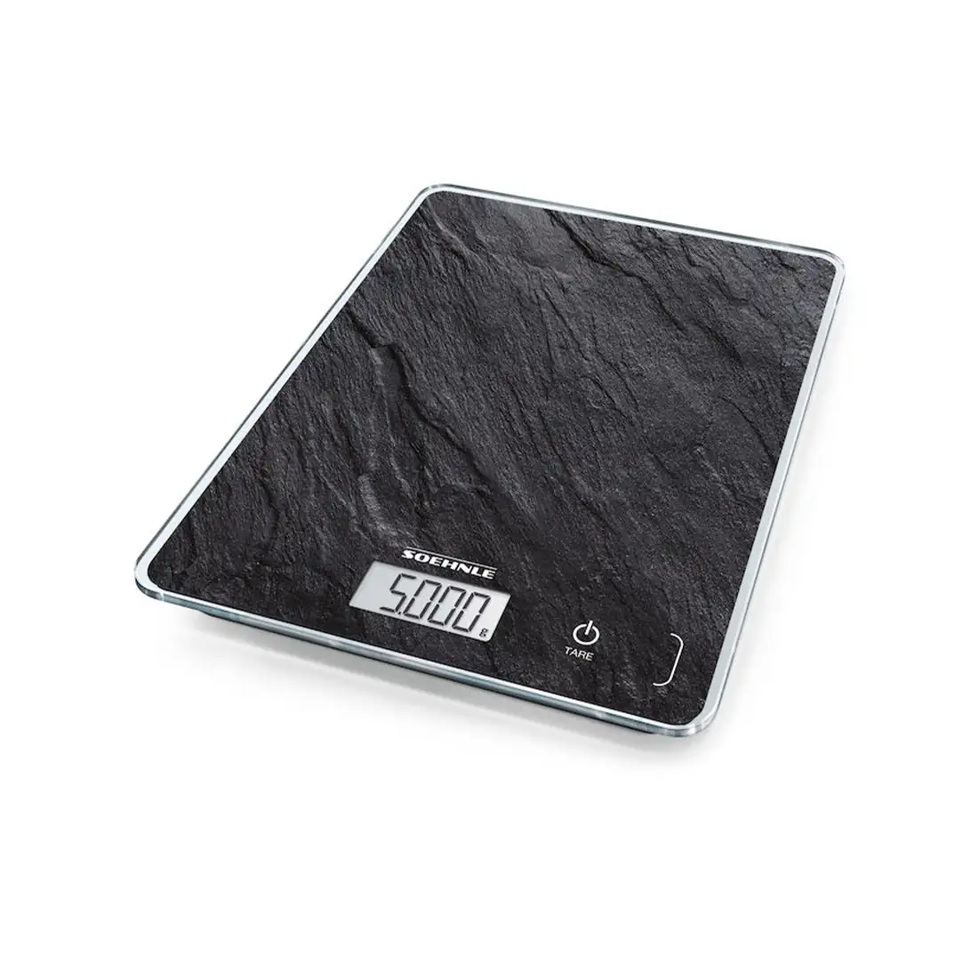 Compact Digital Kitchen Scale 5kg, Slim Design, Slate Grey