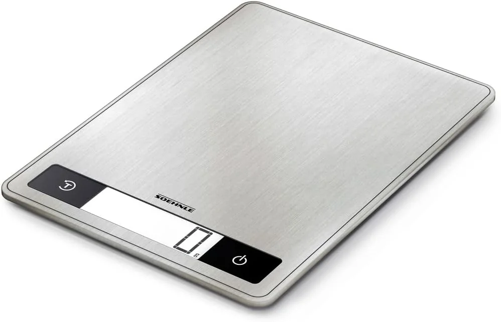 Digital kitchen scale with hold function, 15kg capacity, flat design