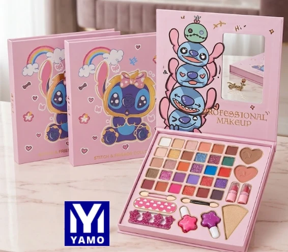 Stitch 41-in-1 Professional Makeup Set for Kids & Beginners â€“ Eyeshadow Palette, Lip Colors & Beauty Accessories