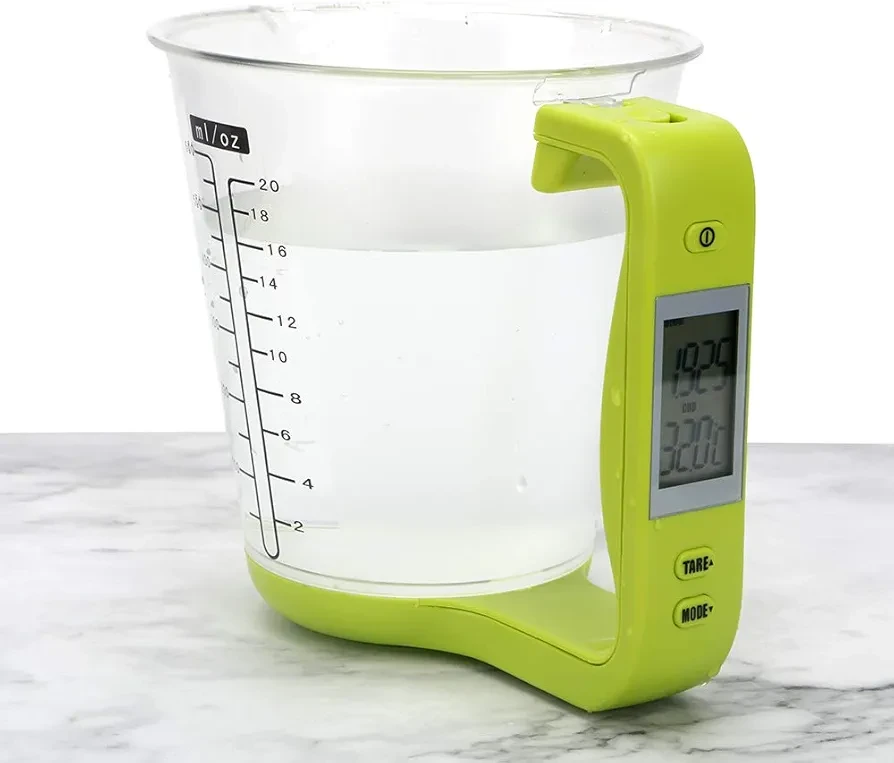 Multifunction Digital Measuring Cup, Temperature Measuring Cup, Kitchen Scale, LCD Display, Plastic
