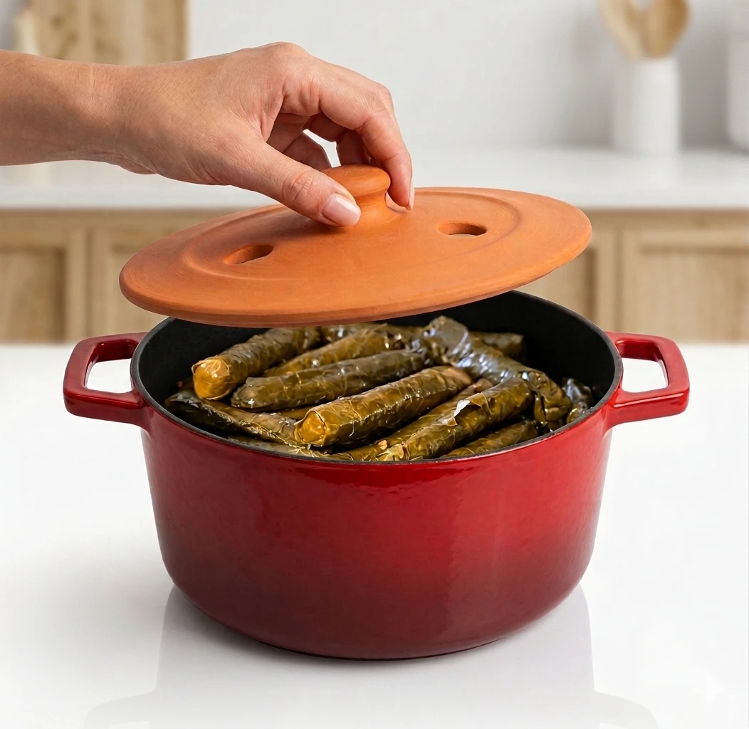 Terracotta Cooking Weight â€“ Clay Pot Insert for Slow Cooking & Stuffed Dishes