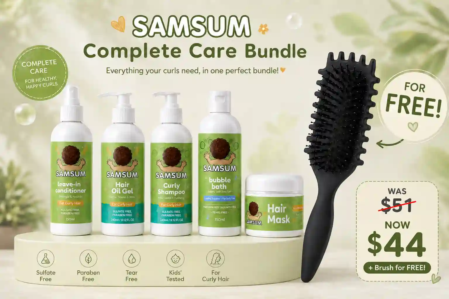 samsum  kids hair care bundle