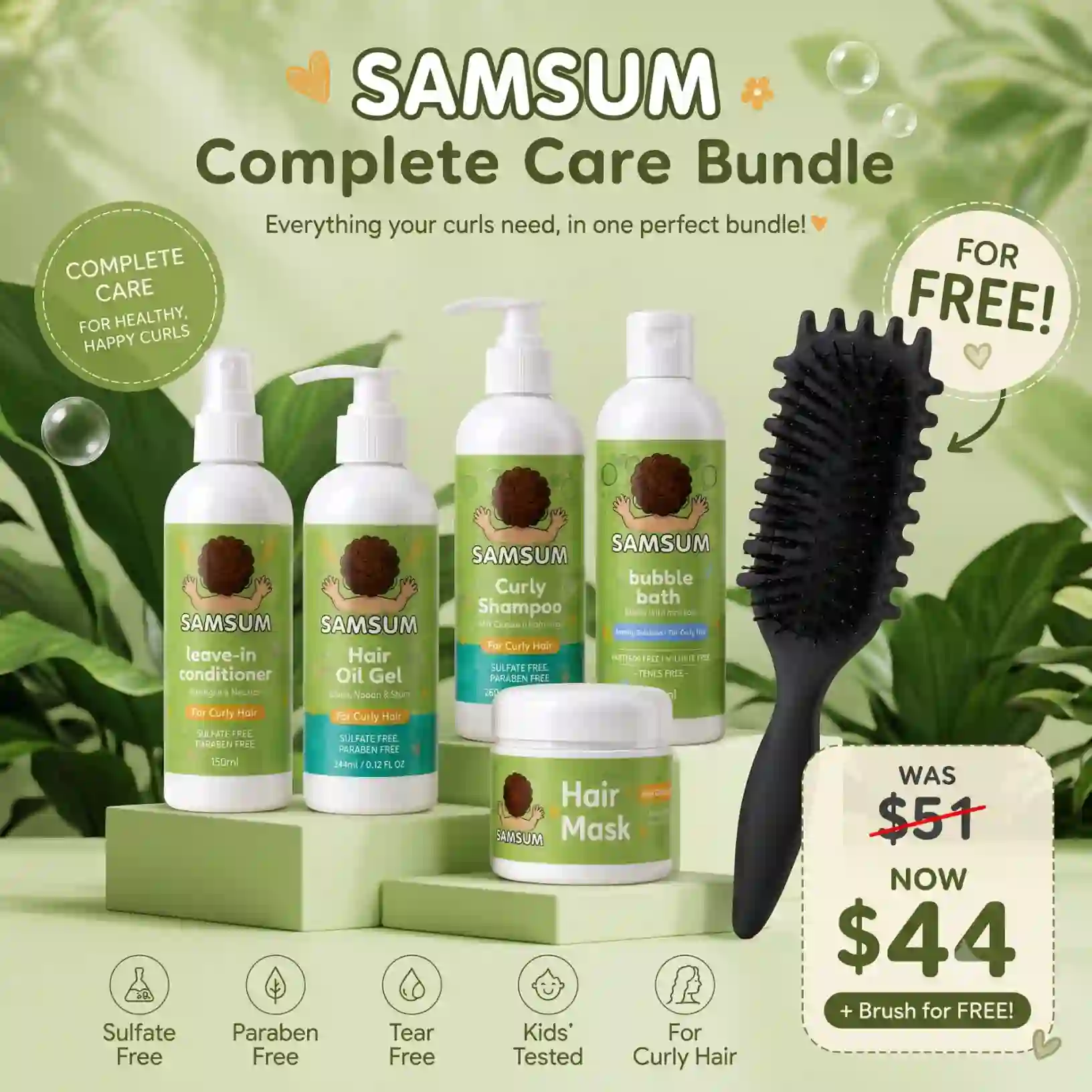 samsum  kids hair care bundle