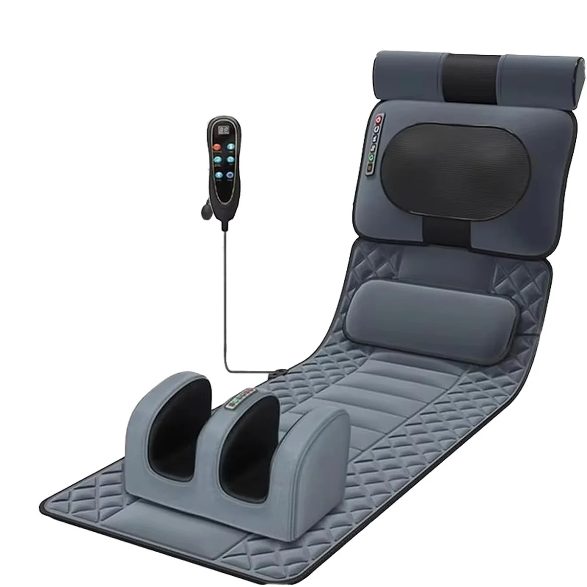 Multifunctional Full-Body Electric Massage Mat with Heat, Vibration & Foot Massage