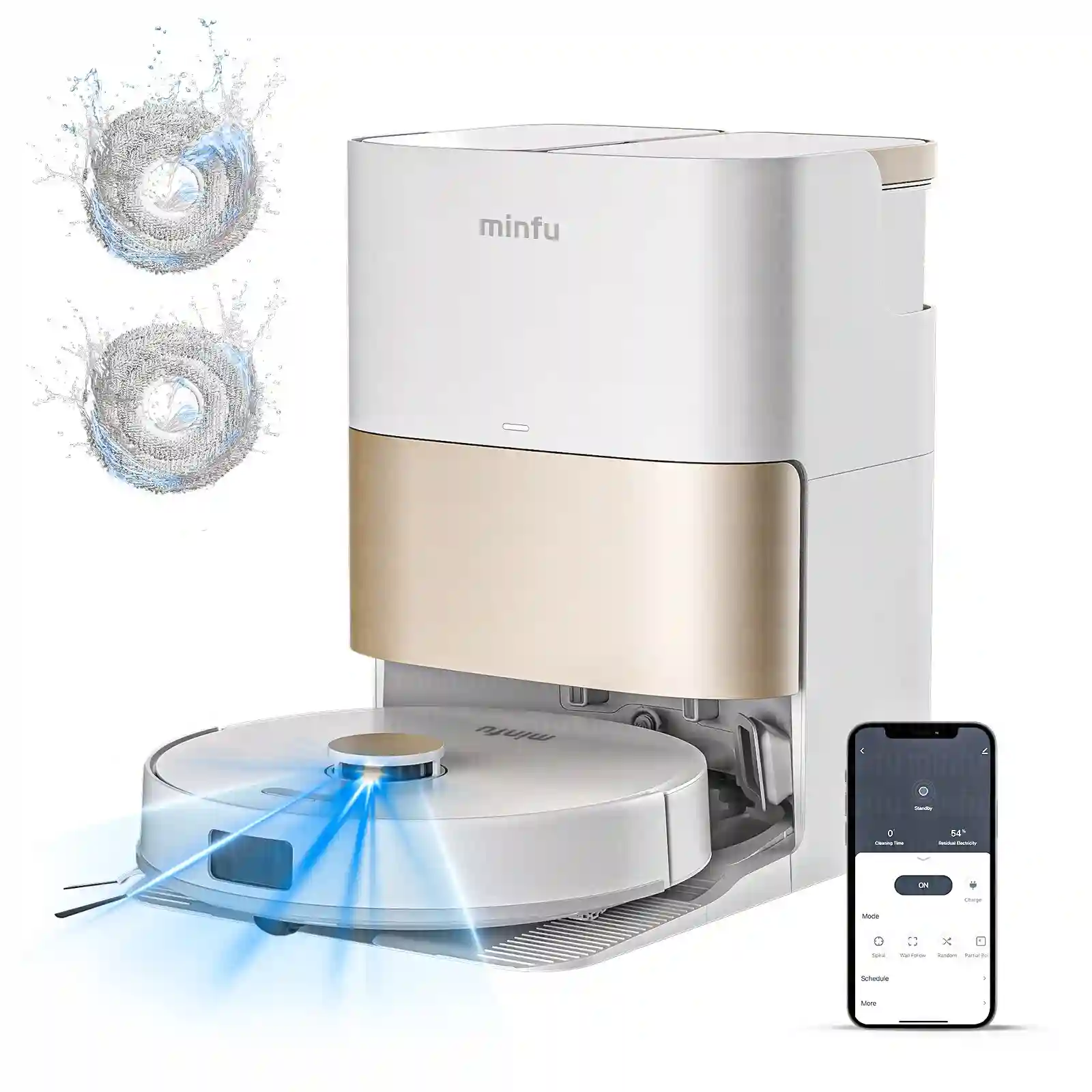 Minfu W300 Ultra Smart Robot Vacuum & Mop with Self-Cleaning Station
