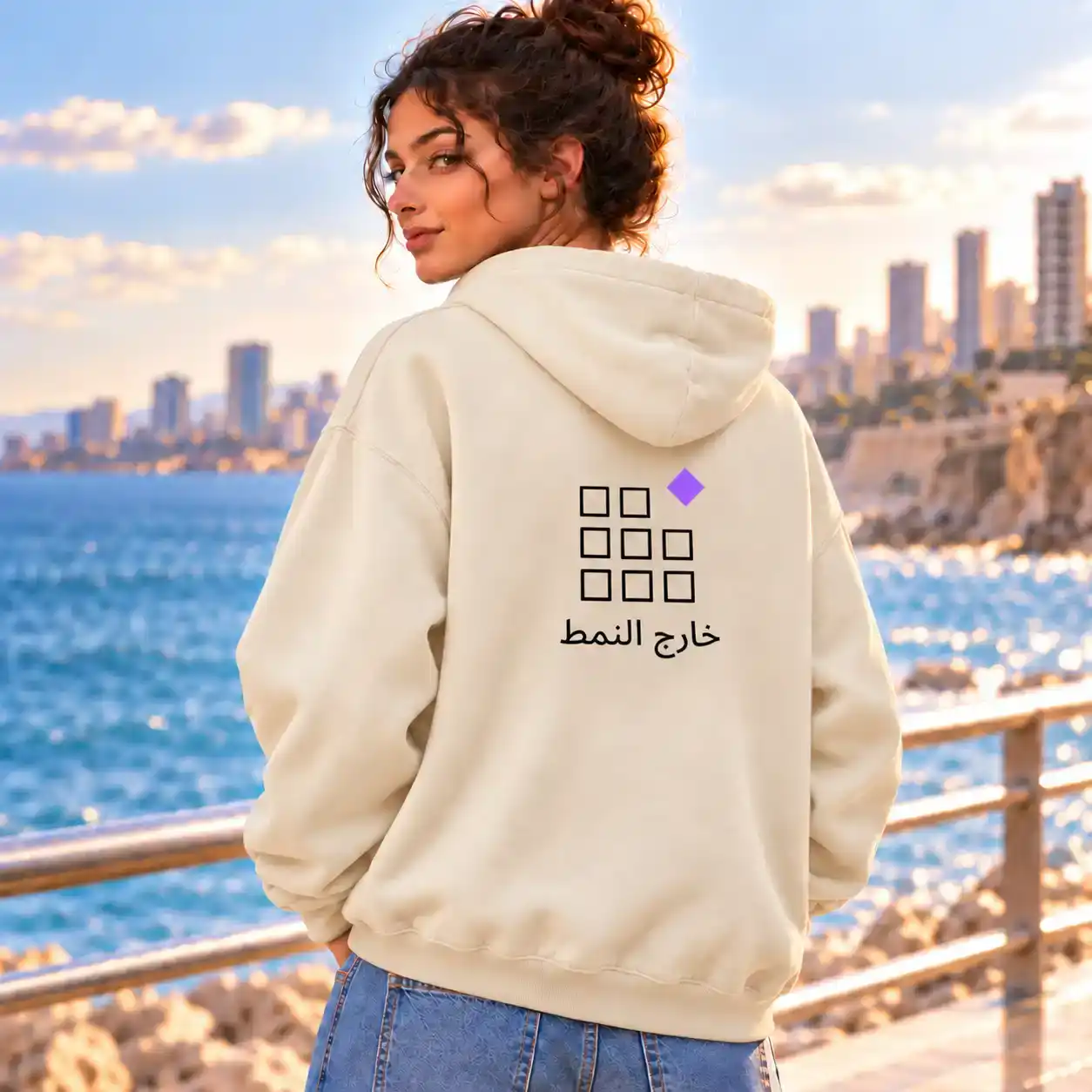 Stylish Graphic Pullover Hoodie  ”خارج النمط”