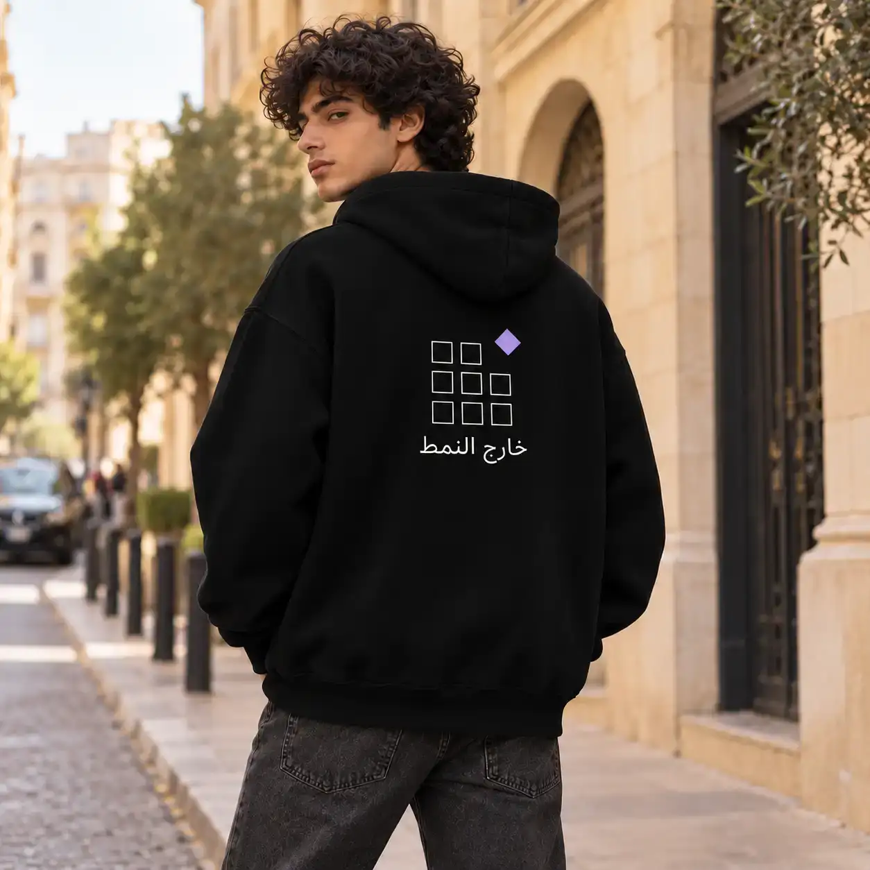 Stylish Graphic Pullover Hoodie  ”خارج النمط”