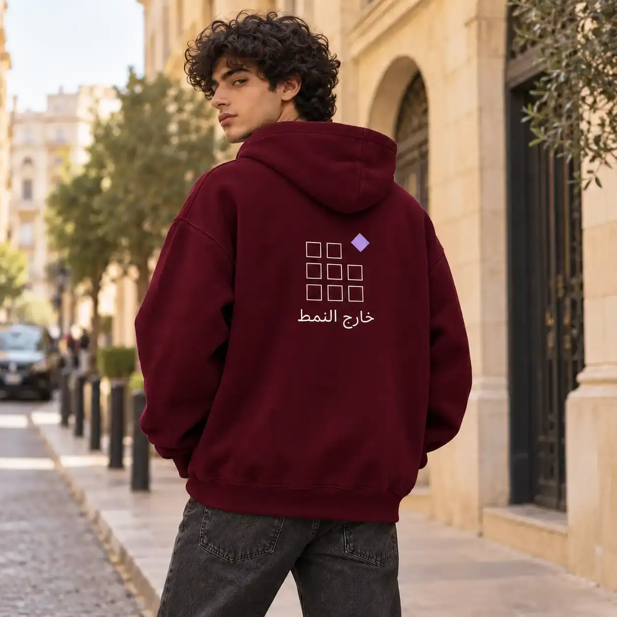 Stylish Graphic Pullover Hoodie  ”خارج النمط”