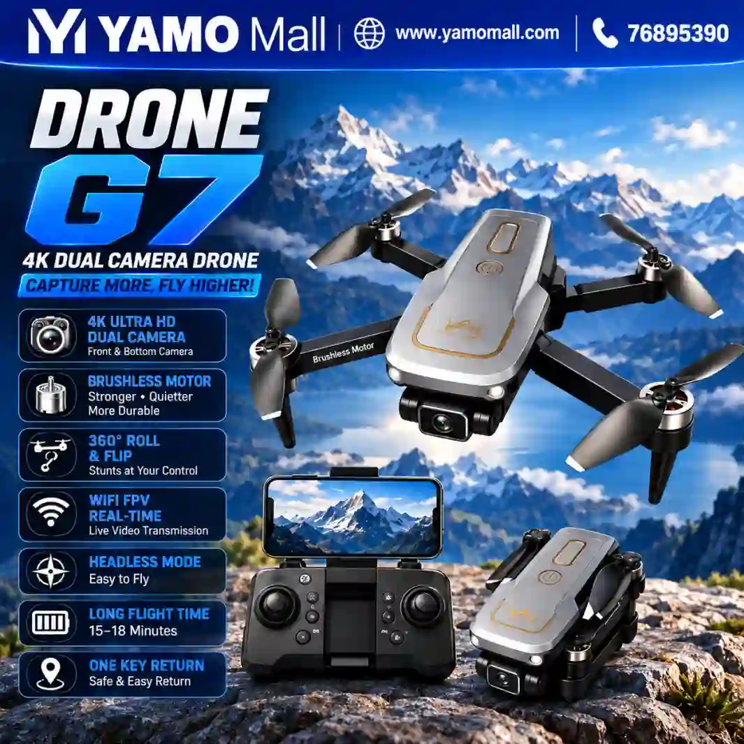 G7 Foldable Dual-Camera Drone with Brushless Motors