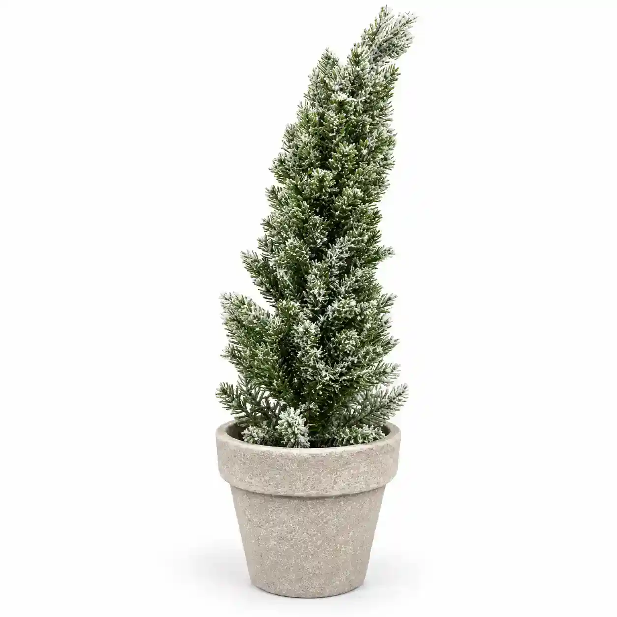 Snow-Dusted Mini Christmas Tree in Decorative Pot – 25 cm